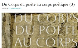 Du corps du pote au corps potique - Anthologie potique numrique sur jeudidesmots.com