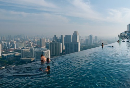 La "piscine de l'infini" de Marina Bay Sands, à Singapour. Photo : Chia Ming Chien